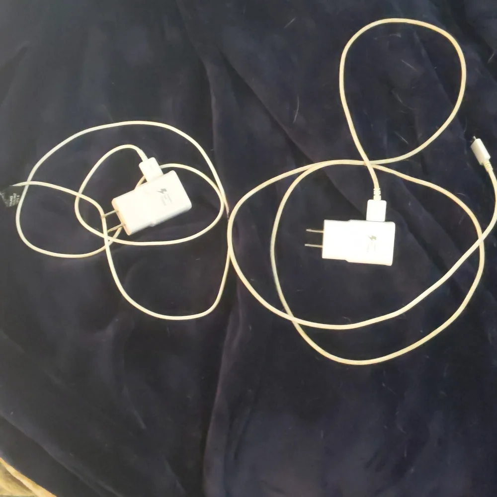 Samsung phone chargers and one car charger
